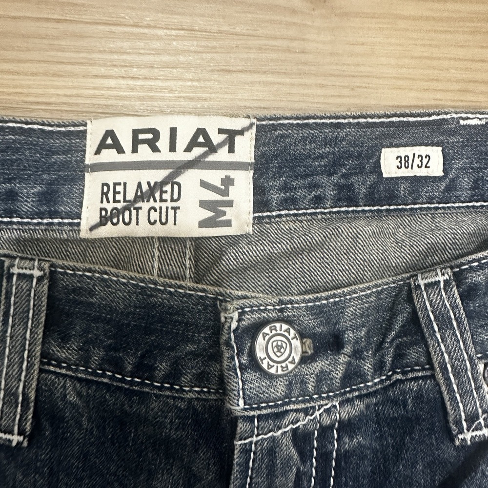 Ariat M4 Relaxed Boot Cut Jeans Mens 38x32 Blue Coltrane Durango 10017511 NWT - Picture 4 of 8